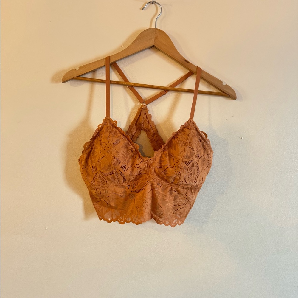 Aerie Lace Bralette in Warm Orange